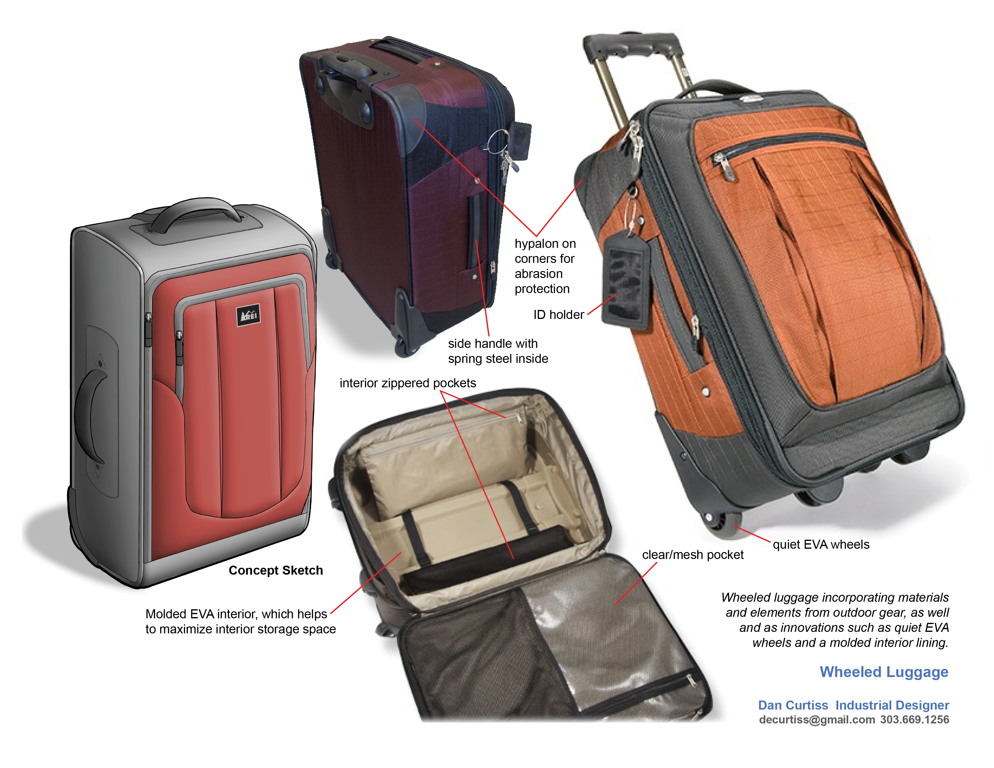 Ballistic wheeled luggage design